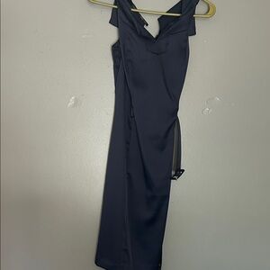 Elegant Navy Blue Sleeveless Dress